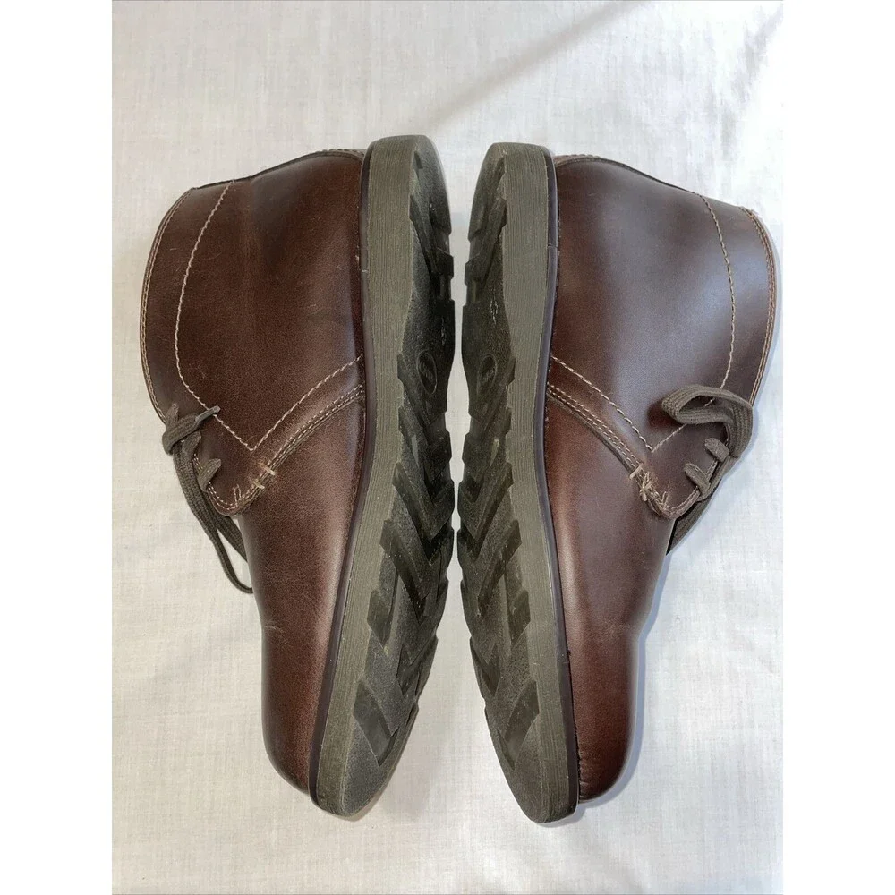 Sebago Chukka Boots Mens Size 11 M Brown Leather Lace Up Round Toe